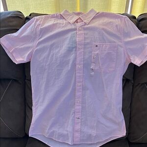 NWT Tommy Hilfiger Light Pink Casual Button Down Shirt Sz L